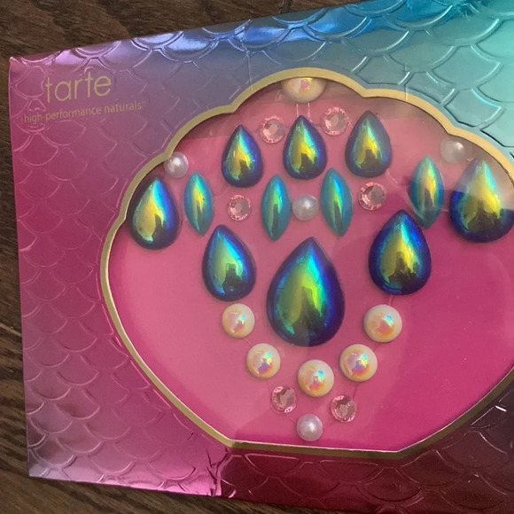 Tarte Mermaid Jewels Bijoux 1 Festival Sticker Blue Pink Pearl Jewels NWOT - Picture 6 of 6